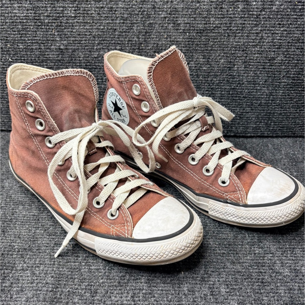 Converse Chuck Taylor All Star Hi Washed Rust Red Sneakers A04543F Men 6.5 W 8.5
